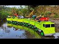 Mobil Truk Tronton Panjang Penuh Mainan Tayo, Excavator, Mobil Molen, Mobil Box, Truk Tangki, Damkar