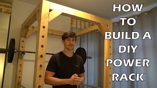 How to Build a HOME POWER RACK | CHEAP HOMEMADE SQUAT RACK FROM WOOD | DIY