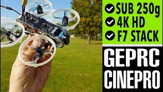 GEPRC CinePro 4K HD full review // Flight Footage // Sub 250g Cinewhoop