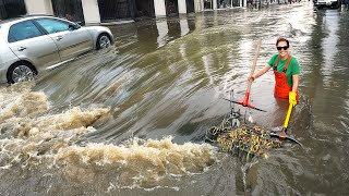 Rainy Road Rescue Draining Streets Amidst Massive Flooding Chaos!