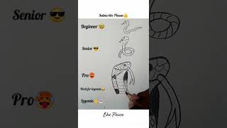 how to draw a snake 🐍😱🔥#drawing #art #shorts #viral #youtubeshorts