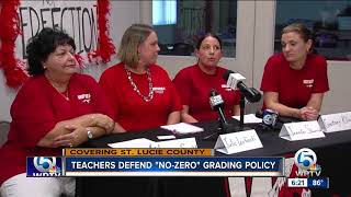 Teacher's defend 'no-zero' grading policy