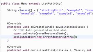 Android Application Development Tutorial 19 Setting up an ArrayAdapter YouTube 720p