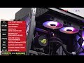 게이밍 준비 태세 라이젠 7 9800x3d rtx 5090 darkflash dlx21 mesh asus rog strix lc iii 240 argb