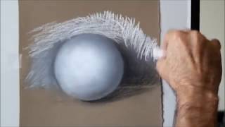 Amazing Charcoal 3D- Drawing a Sphere using Renais