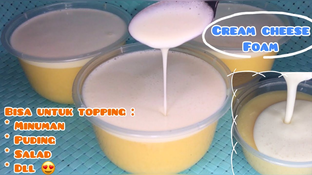 CARA MEMBUAT CREAM CHEESE FOAM - DALGONA CHEESE - YouTube