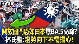 開放國門恐如日本再爆BA.5高峰？ 林氏璧：已達臨界點、趨勢向下不需擔心！【關鍵時刻】20220923-6 劉寶傑 林氏璧