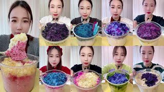 QIAN JEWELLERY SHAVED MATCHA BLENDER ICE EATING / QIAN ICE EATING ASMR