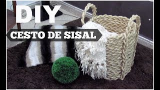 DIY CESTO COM CORDA DE SISAL  LETICA ARTES