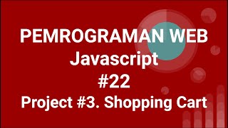 Materi Pemrograman Web Javascript #22 Project Shopping Cart #1