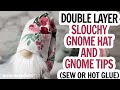 Floral Gnome / Floppy Hat Gnome / Slouchy Hat Gnome / Cotton Gnome Hat / Gnome Pattern / DIY Gnome