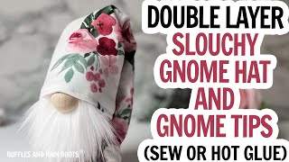 Floral Gnome / Floppy Hat Gnome / Slouchy Hat Gnome / Cotton Gnome Hat / Gnome Pattern / DIY Gnome