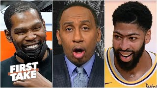 Stephen A. predicts Nets vs. Lakers in the NBA Finals if both teams stay healthy | First Take