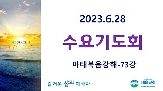 [내손동 대흥교회] 2023.6.28ㅣ 수요기도회 (저녁 7:20분) ㅣ 마태복음 73강 - 우리 대신 받으신 수치심ㅣ 기은정목사