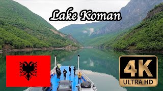 【4K Walk in Albania】Ferry trip from Koman to Fierza on Koman Lake