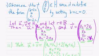 Vector Spaces and Subspaces, part 2