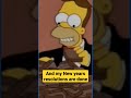 When the New Years resolutions never work! #cartoons #simpsons #shorts