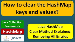 How to clear the HashMap keys and values? | HashMap (Clear) | Java Collection Framework