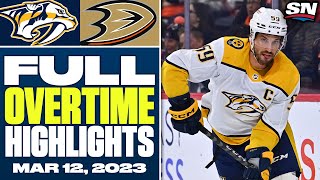 Nashville Predators at Anaheim Ducks | FULL Overtime Highlights - March 12, 2023