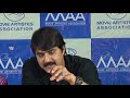 srikanth strong counter to reporter for asking about chiranjeevi range maa press meet nse