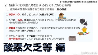 【酸素欠乏等編】-2024年版 第一種衛生管理者-　衛生管理者試験をわかりやすく解説　聞き流し