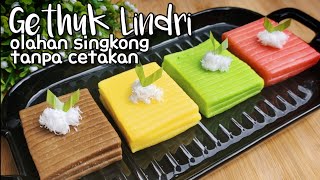 GETUK LINDRI TANPA CETAKAN ATAU GILINGAN | Resep Olahan Singkong dibikin Gethuk Lindri