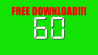 60 Seconds Countdown Green Screen