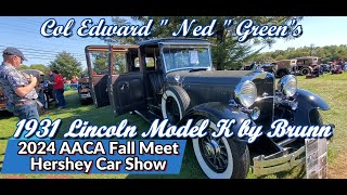 2024 AACA Fall Meet Car Show 1931 Lincoln Model K by Brunn Ned Green