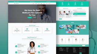 Complete Responsive Hospital Website Design Template Using HTML - CSS - JavaScript || Step By Step