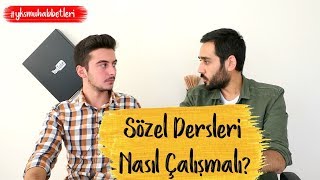 Sözel Dersleri Nasıl Çalışmalı? | #yksmuhabbetleri