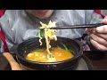 頑固おやじ 初経験第2弾！ハプニング！辛いを1年分！辛ラーメンをお正月の余り野菜で頂きます。辛～い！！！