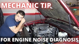 Mechanic Tip on Engine Noise Diagnosis with Simple tools!
