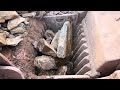 playing with giant rocks.asmrrock quarry crushingoperations primary jaw crusher in action asmrvideo