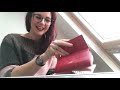 unboxing and reveal of a bright red mulberry croc french purse wallet gorgeous designer goodies