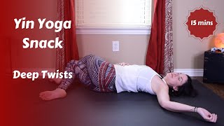 Get Twisty Yin Yoga Snack | Digestive Boost | Detox {15 mins}