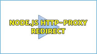 node.js http-proxy redirect