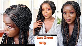 Frontal  braided  wig.Lace Wig With Babyhair Wig Install ft Sharonwanizwigs