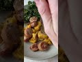 trader joe’s sweet potato gnocchi with cheddar chicken sausage broccolini easyrecipe dinner