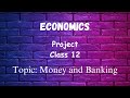 Economics Project on Money and Banking Class 12 #project #class12 @creationsby._.k