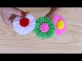 DIY - Supper Easy Woollen Sun Flower  | Easy Sun Flower Making With Wool - Crafts Gallery