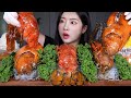 ASMR MUKBANG | 쫀탱쫀탱 대왕 랍스터장 🦞 내장넣고 랍스터장비빔밥 먹방! GIANT SPICY SOY SAUCE MARINATED LOBSTER & RICE EATING