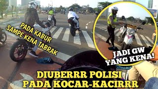 Nyaris Ketabrak Gara-gara Nekat Ngindarin Polisi‼️Pada Kabur Takut Ketilang || Sunmori ICE BSD