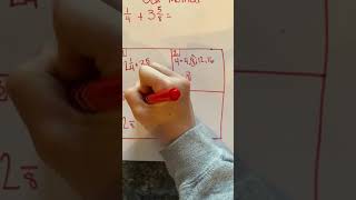 Adding Fractions Using Box Method or 4 Square Method