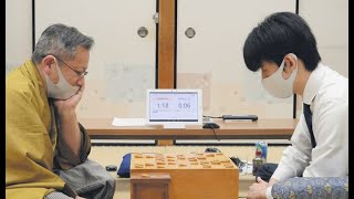 【感想戦ノーカット】藤井聡太二冠の意外な手、和服姿の中村修九段「ひえ～」【第79期将棋名人戦・B級2組順位戦】＝河野通高撮影