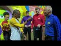 Having a chat with The Wiggles before the show!