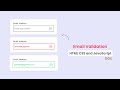 Email Validation in HTML CSS & Javascript | Email Validation in Javascript | Code With Harsh