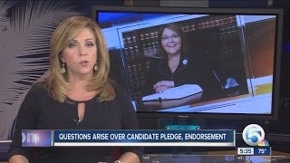 Questions arise over candidate pledge, endorsement