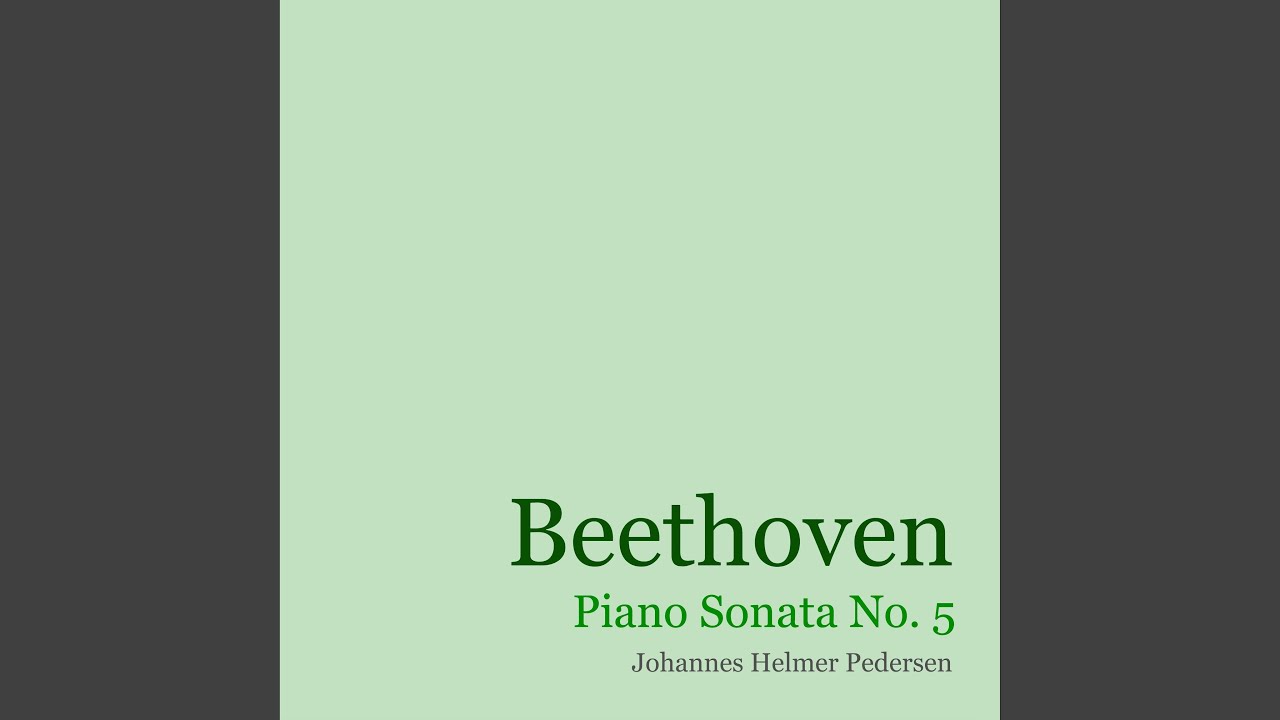 Beethoven: Piano Sonata No. 5 In C Minor, Op. 10, No. 1: III. Finale ...