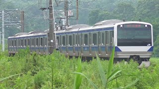 常磐線 E531系K470編成 545M 普通 いわき行き 植田-泉間の五反田踏切を通過