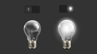 Create animation light bulb on off with html css | Light bulb on off